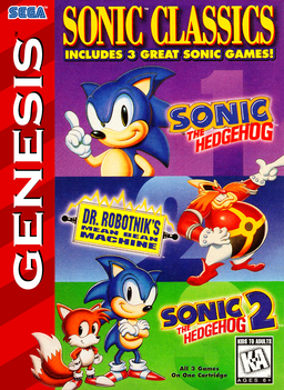 Sonic Compilation box art for Sega Mega Drive